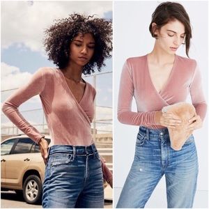 Blush Velvet Madewell Bodysuit